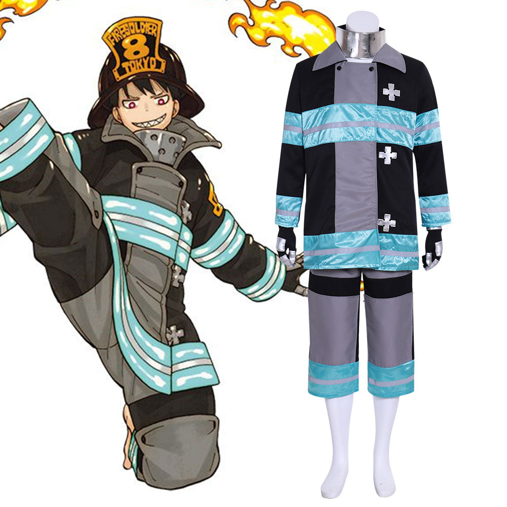 Fire Force Enen no Shouboutai Shinra Kusakabe Battle Suit Cosplay Costume