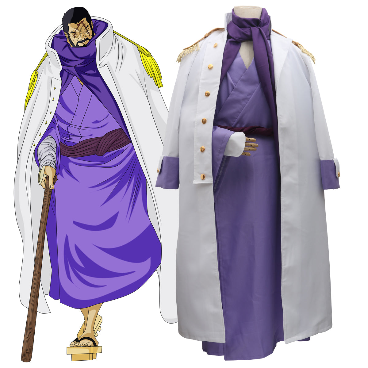 One Piece Fujitora Issho Cosplay Costume