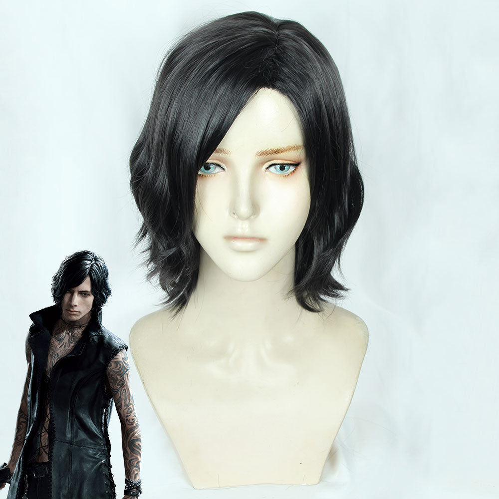Peluca de cosplay marrón Zhongli de Genshin Impact Halloween