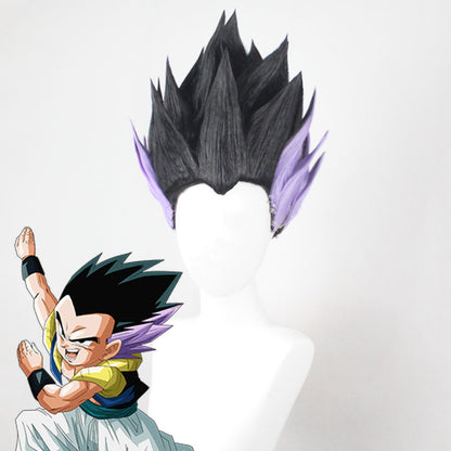 D Ball Gotenks Black Purple Cosplay Wig