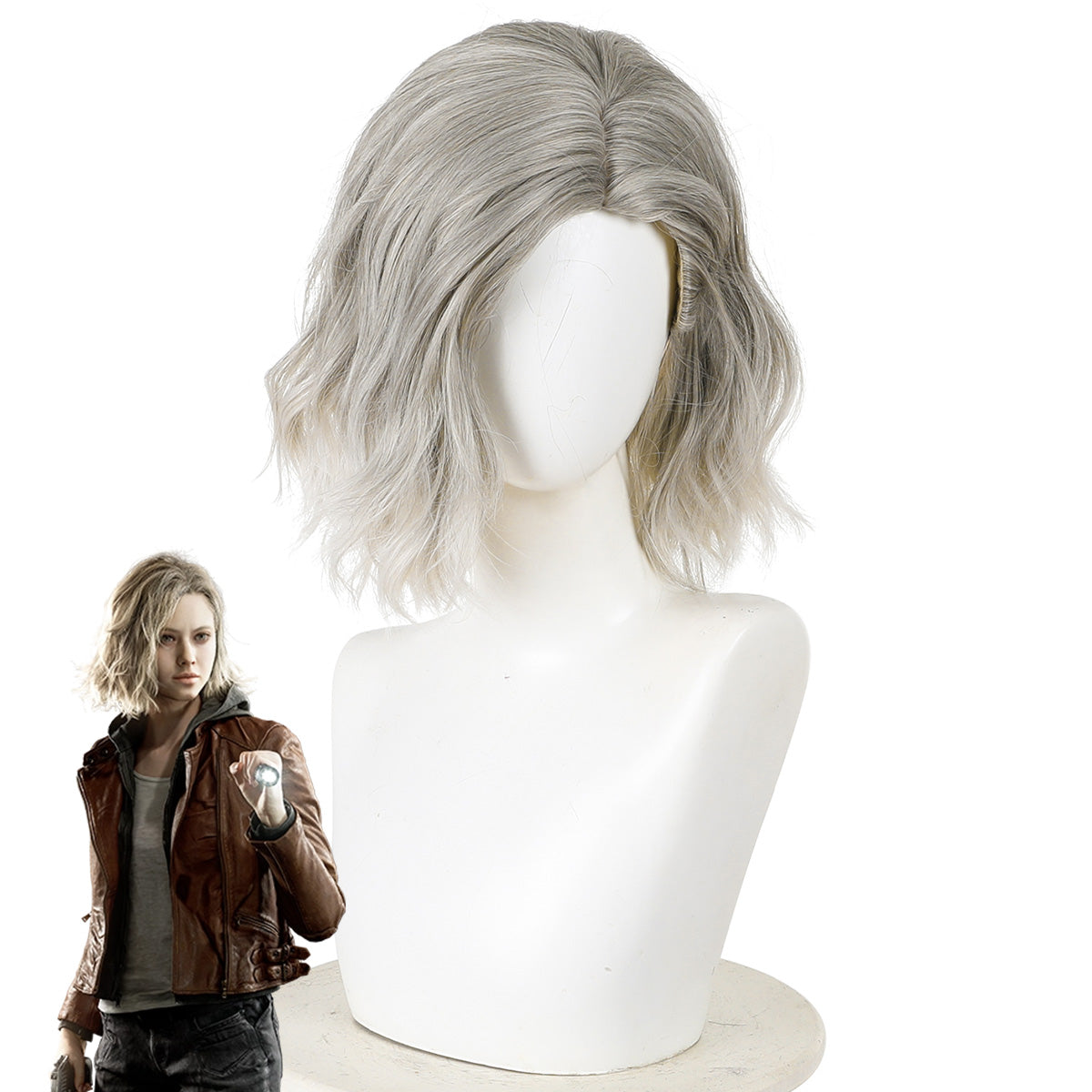 Genshin Impact Yelan Noir Violet Cosplay Perruque