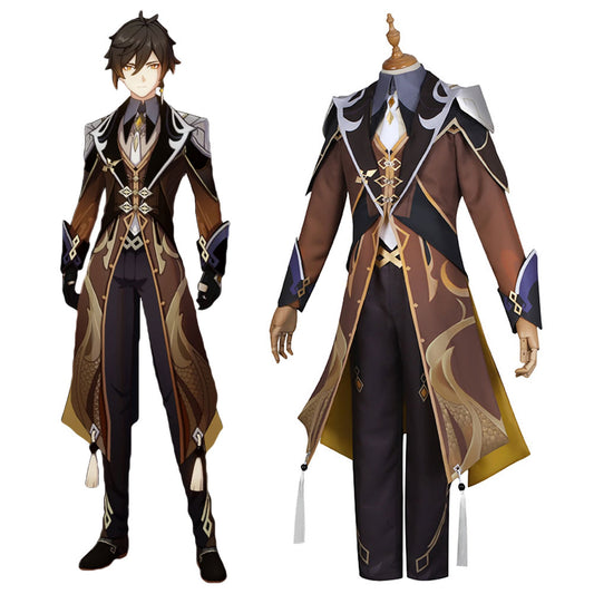 Genshin Impact Zhong Li Zhongli Customize Size Cosplay Costume New Edition