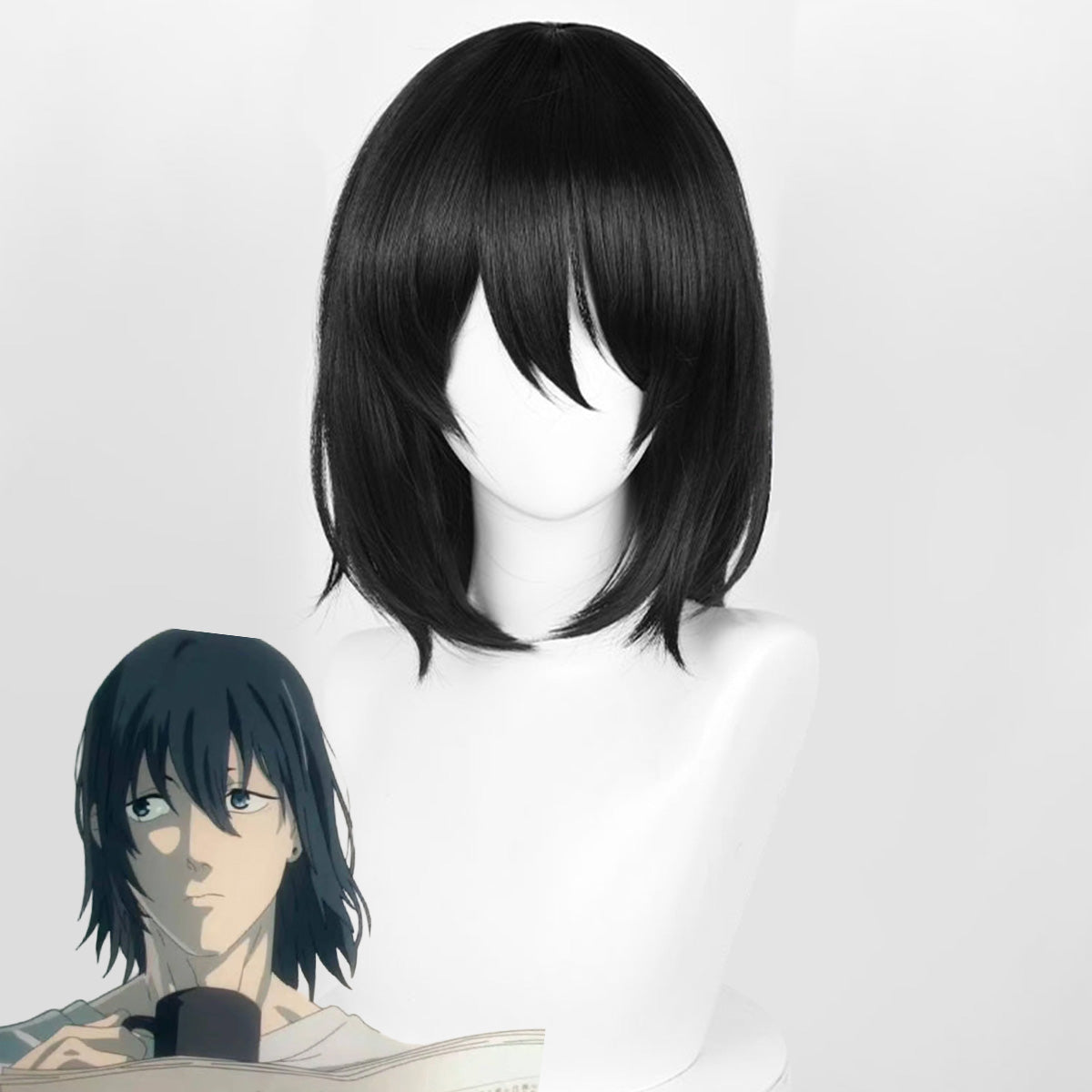 Parrucca Cosplay Genshin Impact Yelan nero viola