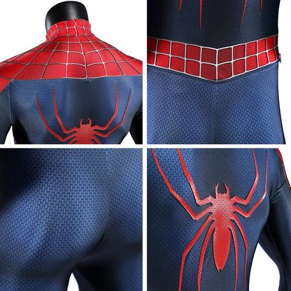 Marvel 2002 Movie Spider-Man Peter Parker Tobey Maguire Premium Edtion Cosplay Costume