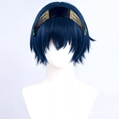 Metaphor: ReFantazio Travelling Boy Blue Cosplay Wig