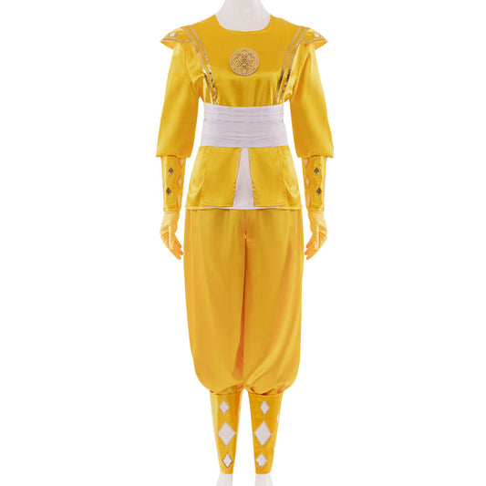Power Rangers Yellow Ninjetti Ranger Yellow Ninja Ranger Cosplay Costume
