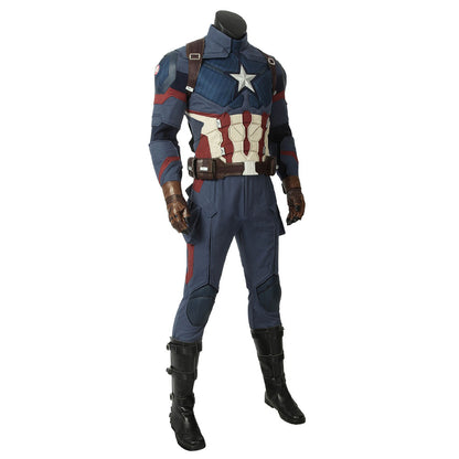 Marvel Avengers: Endgame Steven Rogers Captain America Cosplay Costume-No Shoes