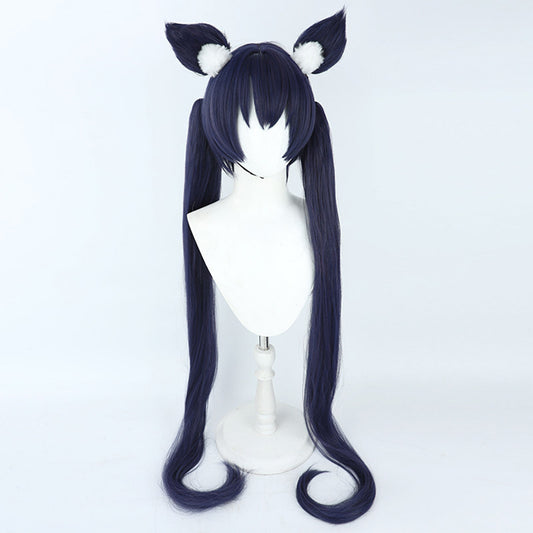 Blue Archive Kuromi Serika Black Cosplay Wig