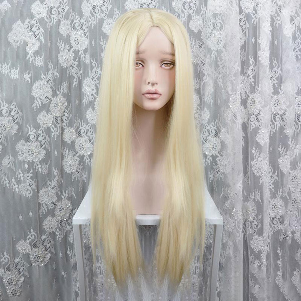 Devil May Cry 5 Trish White Golden Cosplay Wig