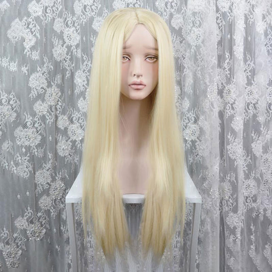 Devil May Cry 5 Trish White Golden Cosplay Wig