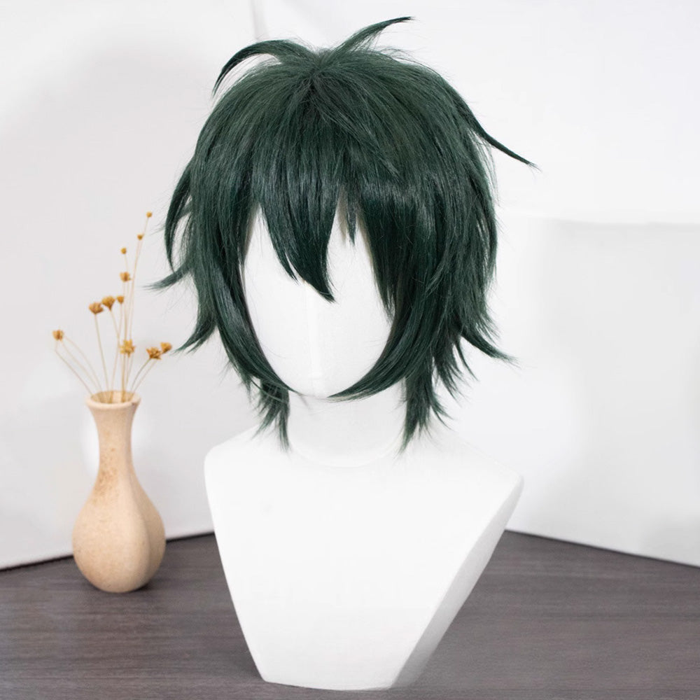 Genshin Impact Yelan Negro Morado Cosplay Peluca