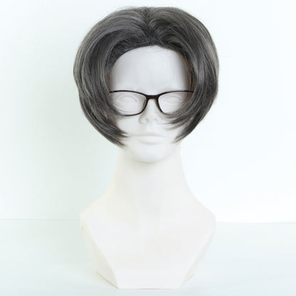 Ace Attorney Gyakuten Saiban Miles Edgeworth Gray Cosplay Wig