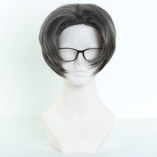 Ace Attorney Gyakuten Saiban Miles Edgeworth Gray Cosplay Wig
