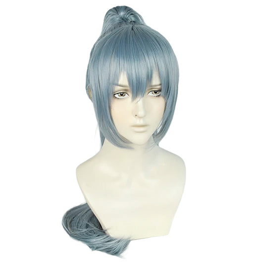Genshin Impact Yelan schwarz lila Cosplay Perücke
