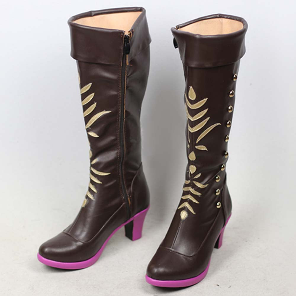 Frozen 2 Anna Brown Shoes Cosplay Boots