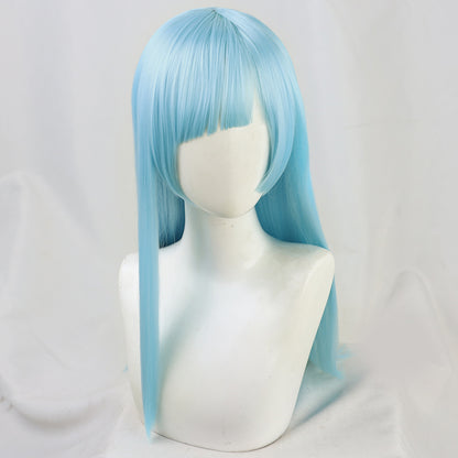 Genshin Impact Yelan Noir Violet Cosplay Perruque