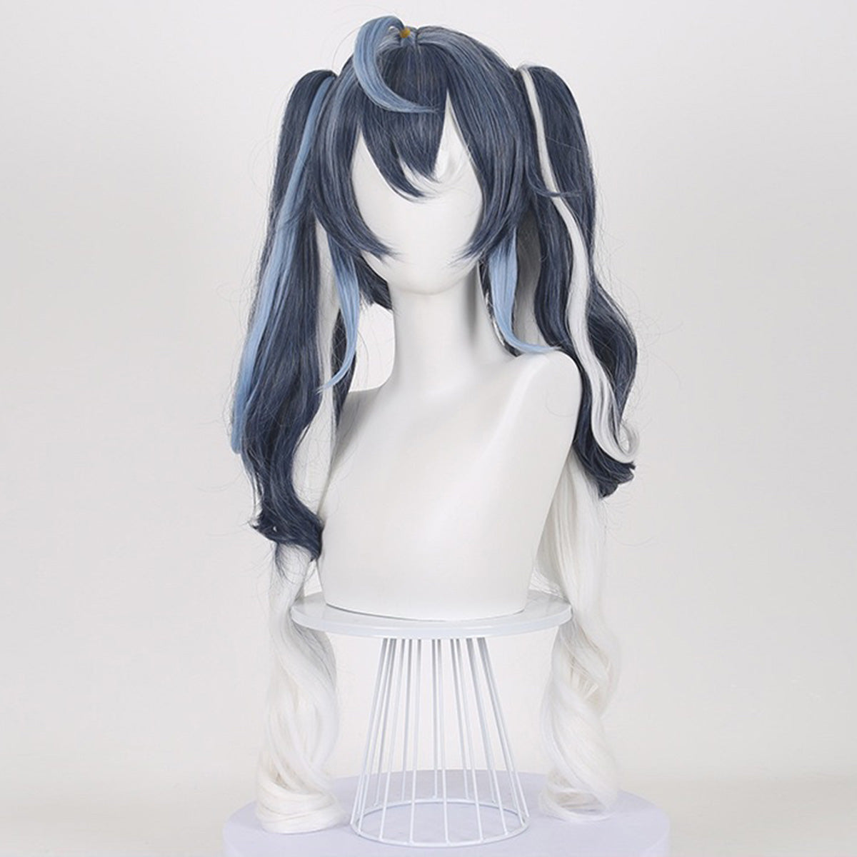 Vocal Idol Snow Virtual Girl 2025 Blue White Cosplay Wig