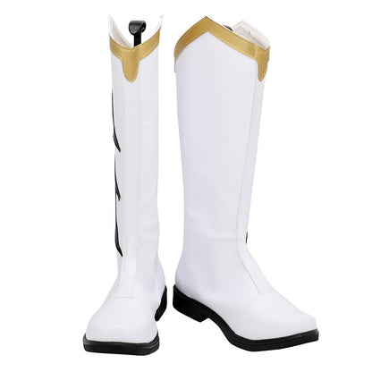 Power Rangers Dino Thunder White Dino Ranger White Shoes Cosplay Boots