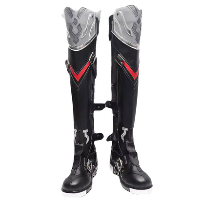Genshin Impact Wriothesley Black Shoes Cosplay Boots