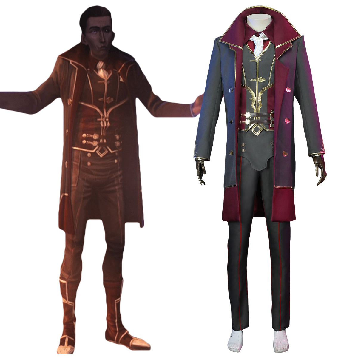Ace Anwalt Gyakuten Saiban Miles Edgeworth Cosplay Kostüm