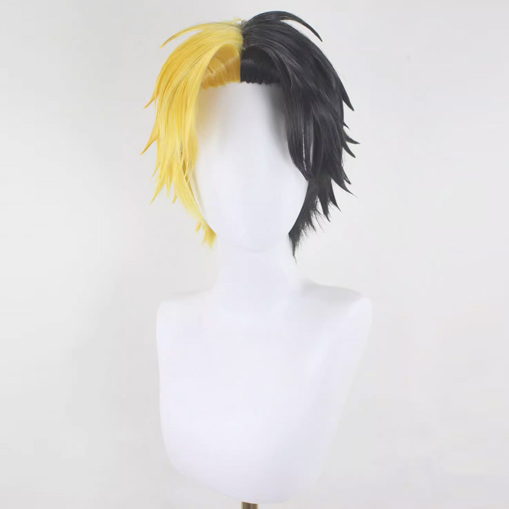 Mashle: Magic and Muscles Rayne Ames Black Yellow Cosplay Wig