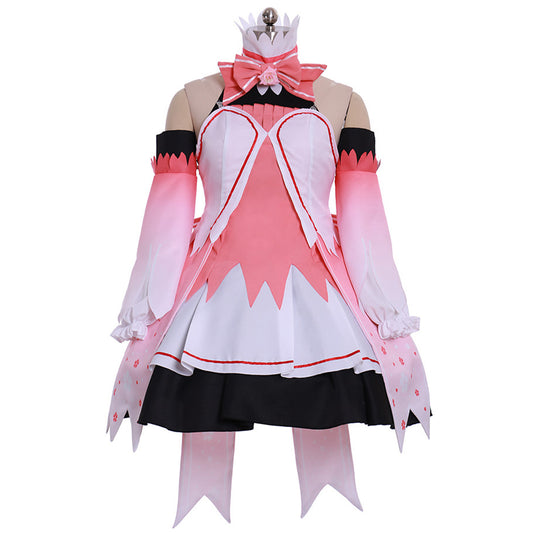 Vocal Idol Sakura Virtual Girl Pink Dress Cosplay Costume