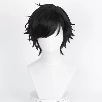 Genshin Impact Yelan schwarz lila Cosplay Perücke