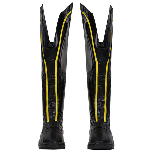 PS5 2026 Marvel Wolverine Logan Howlett Black Shoes Cosplay Boots