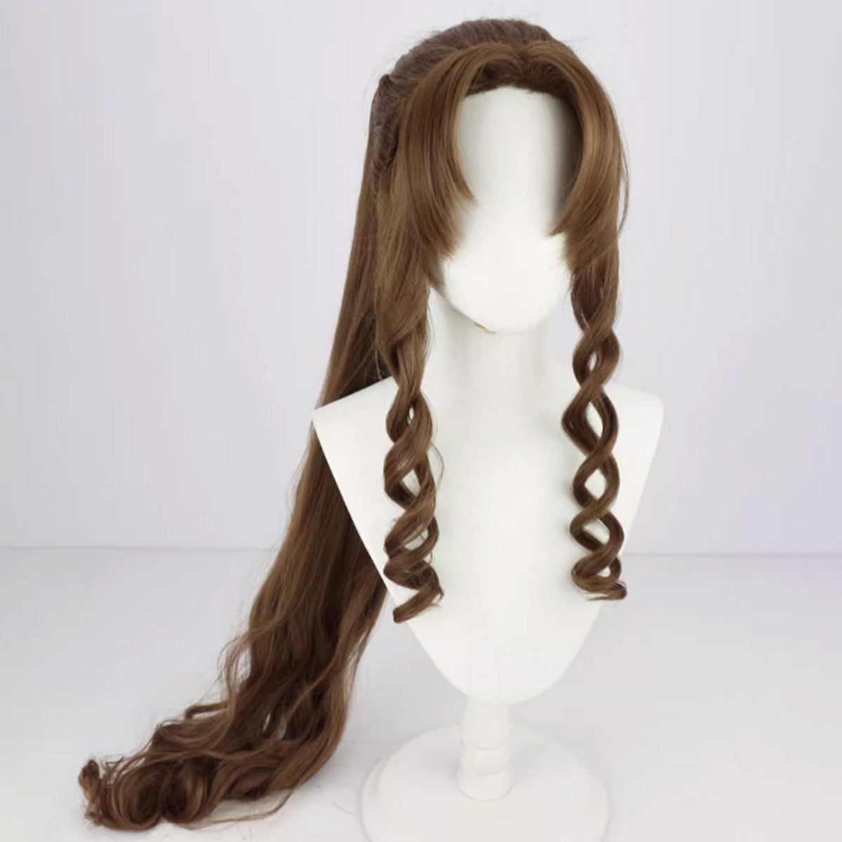 Final Fantasy VII Remake Aerith Gainsborough Brown Cosplay Wig
