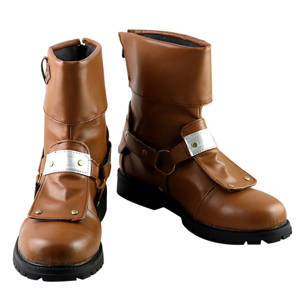Final Fantasy VII Remake FF7 Wedge Brown Shoes Cosplay Boots