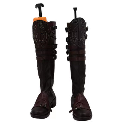 Akatsuki Deidara de Naruto Halloween zapatos blancos botas de Cosplay