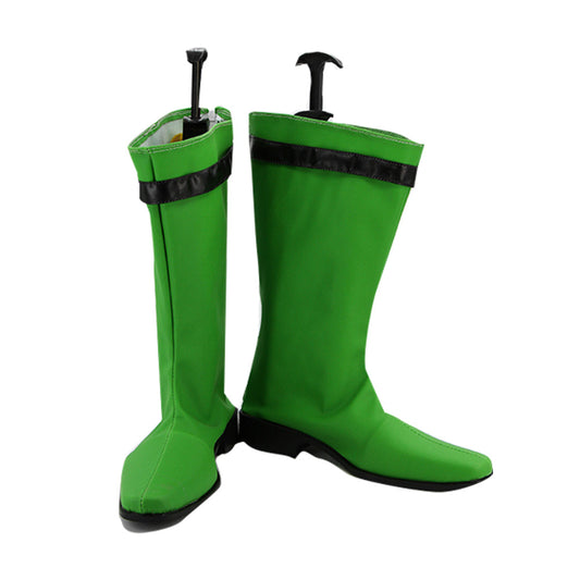 Power Rangers Samurai Green Samurai Ranger Green Shoes Cosplay Boots