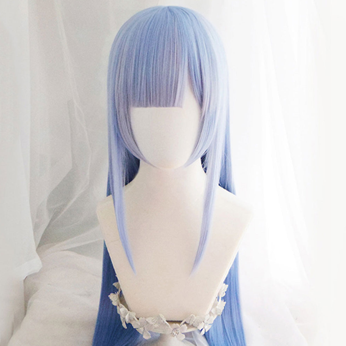 Re: Life In A Different World From Zero Rem Long Blue Cosplay Wig