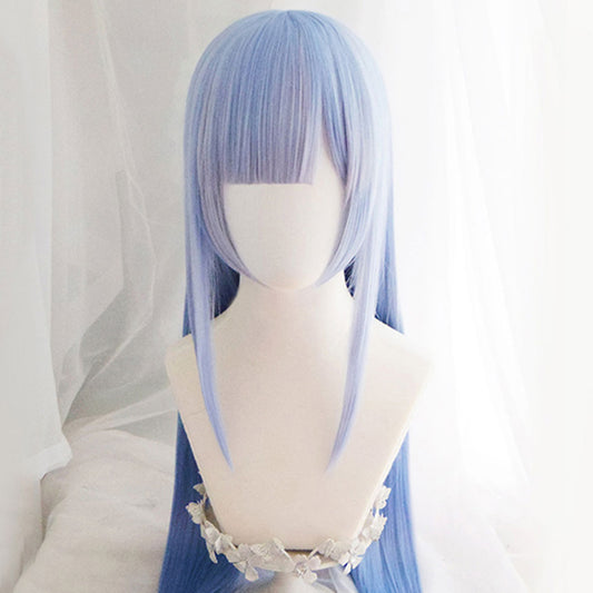 Re: Life In A Different World From Zero Rem Long Blue Cosplay Wig