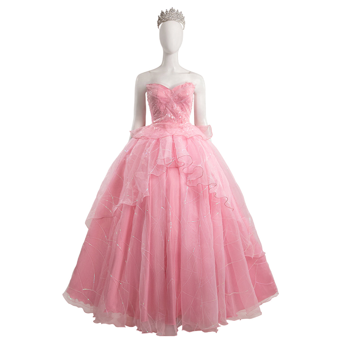 Wicked (2024) Glinda Pink Dress Cosplay Costume Male / M Wicked (2024) Glinda Pink Dress Cosplay Costume Male / M