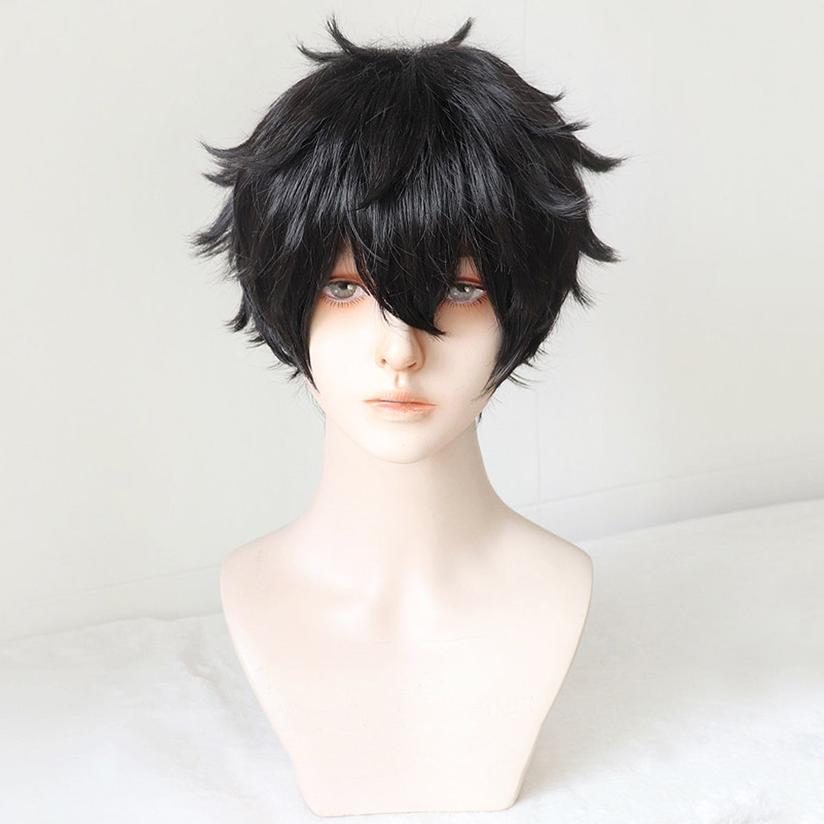 Phantom Busters Mogari Shishikuno Black Cosplay Wig