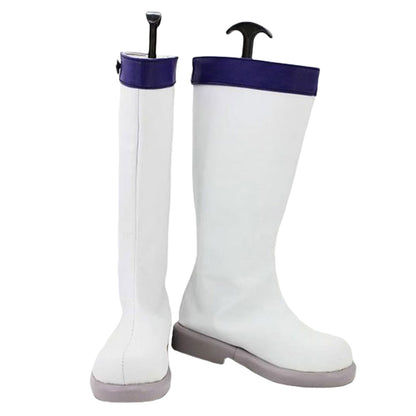 Fairy Tail Anime Lucy Heartfilia White Shoes Cosplay Boots