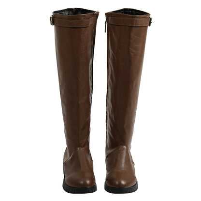 RE IV 4 Remake Ashley Graham Brown Shoes Cosplay Boots