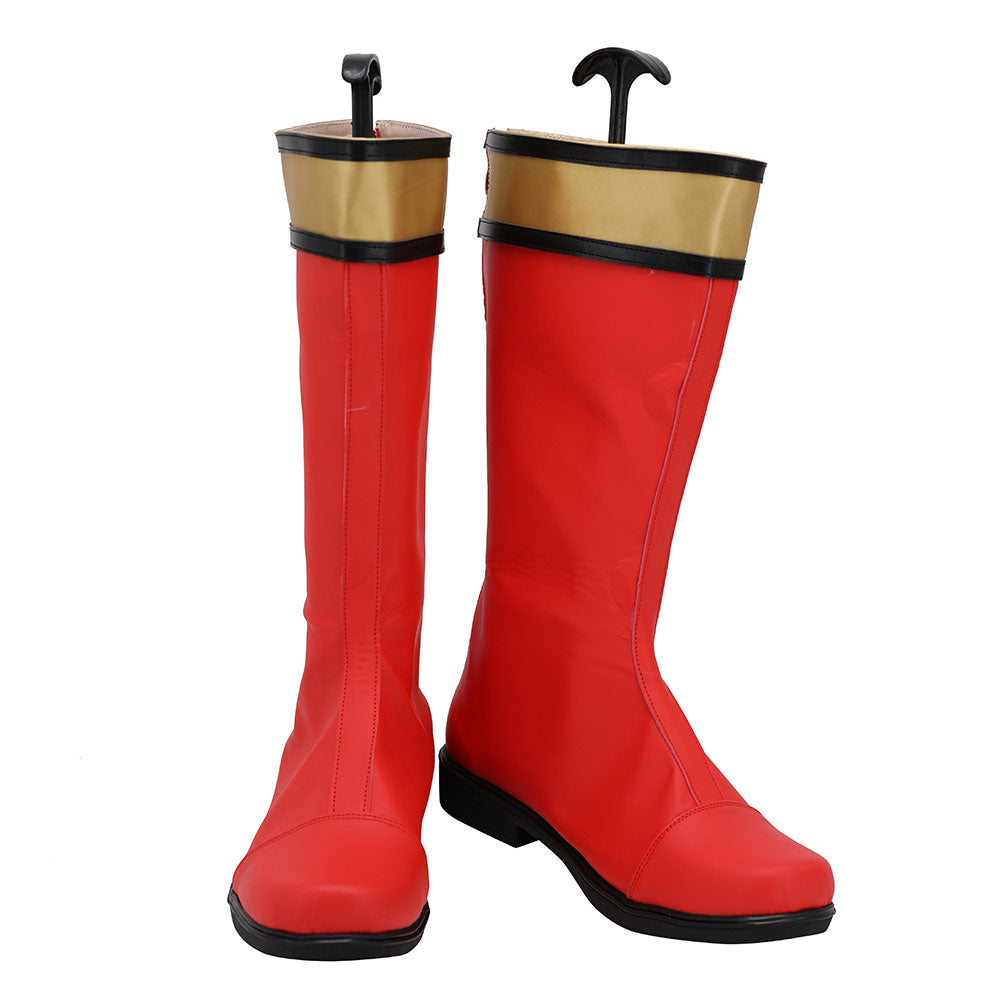 Power Rangers Wild Force Red Wild Force Ranger Red Shoes Cosplay Boots