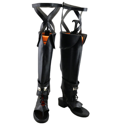Akatsuki Deidara de Naruto Halloween zapatos blancos botas de Cosplay