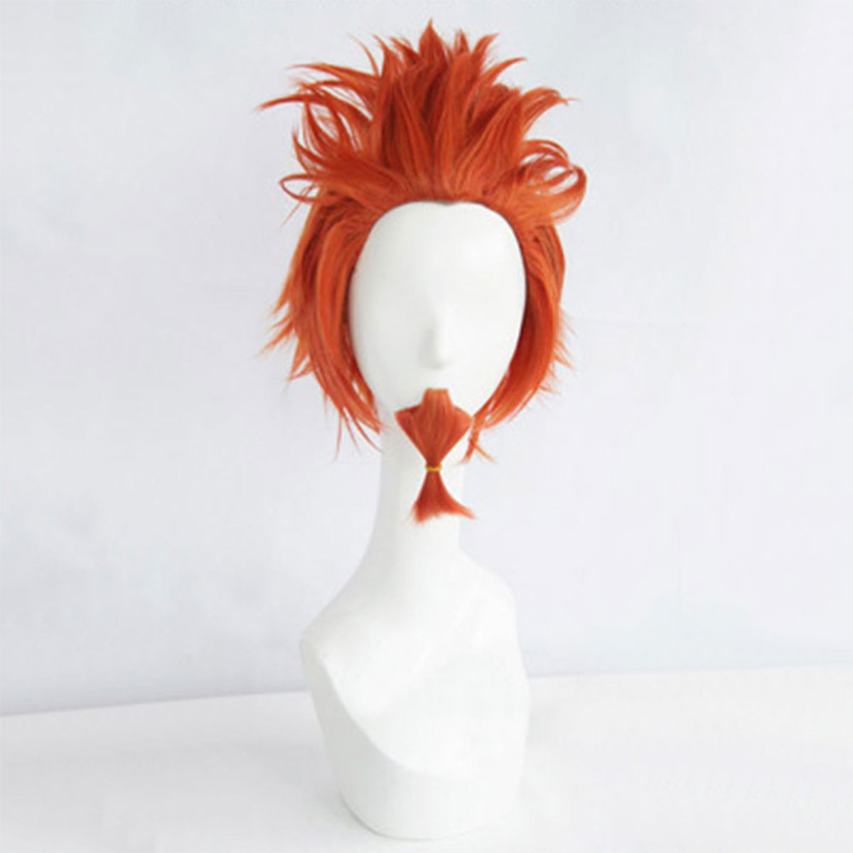Danganronpa: Trigger Happy Havoc Leon Kuwata Orange Cosplay Wig - Wig + Beard