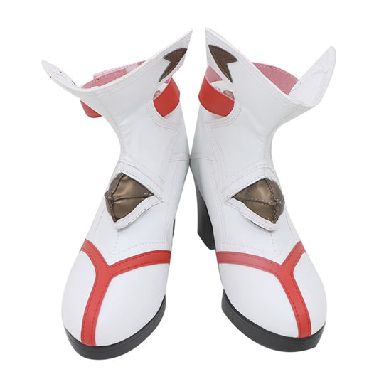 Akatsuki Deidara de Naruto Halloween zapatos blancos botas de Cosplay