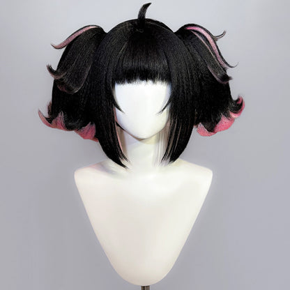 Peluca de cosplay marrón Zhongli de Genshin Impact Halloween