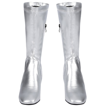 MAV Avengers 5: Doomsday Latverian Witch Silver Shoes Cosplay Boots