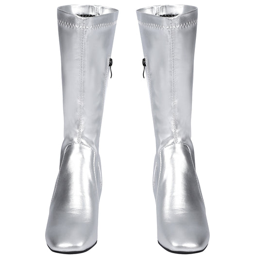 MAV Avengers 5: Doomsday Latverian Witch Silver Shoes Cosplay Boots