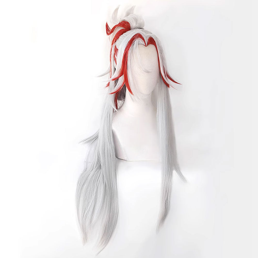 League Of Legends LOL HEARTSTEEL Yone Sliver Red Cosplay Wig