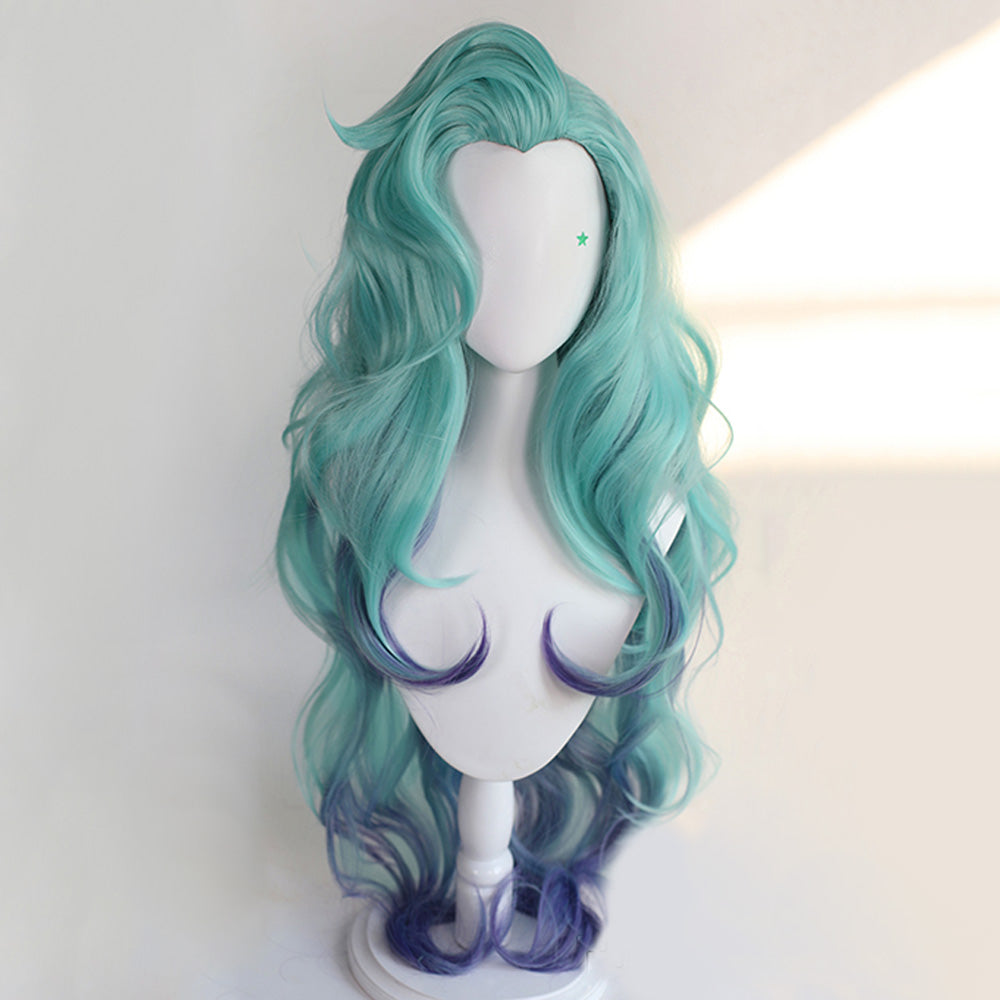 League Of Legends LOL Seraphine Blue Purple Cosplay Wig