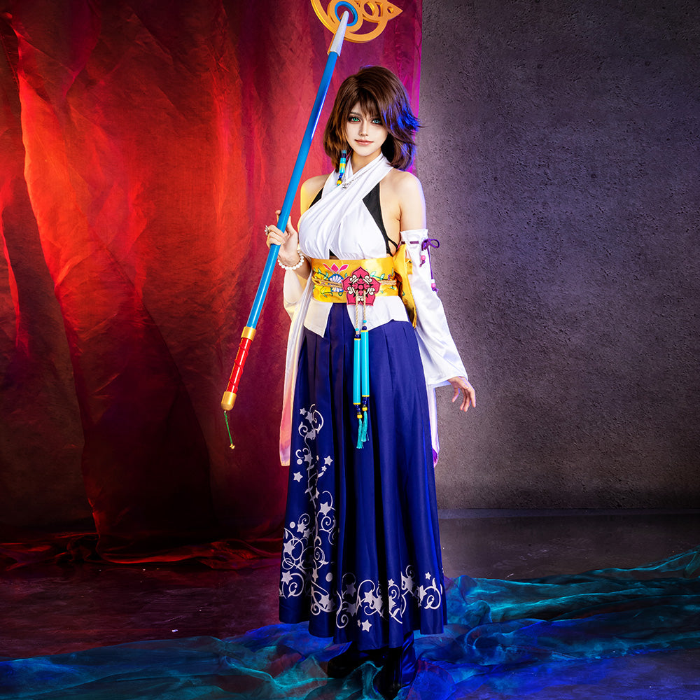 Final Fantasy X FF10 Yuna Cosplay Costume - Deluxe Version