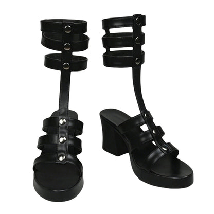 Akatsuki Deidara de Naruto Halloween zapatos blancos botas de Cosplay