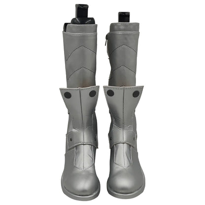 Genshin Impact Paimon blanco rosa zapatos Cosplay botas